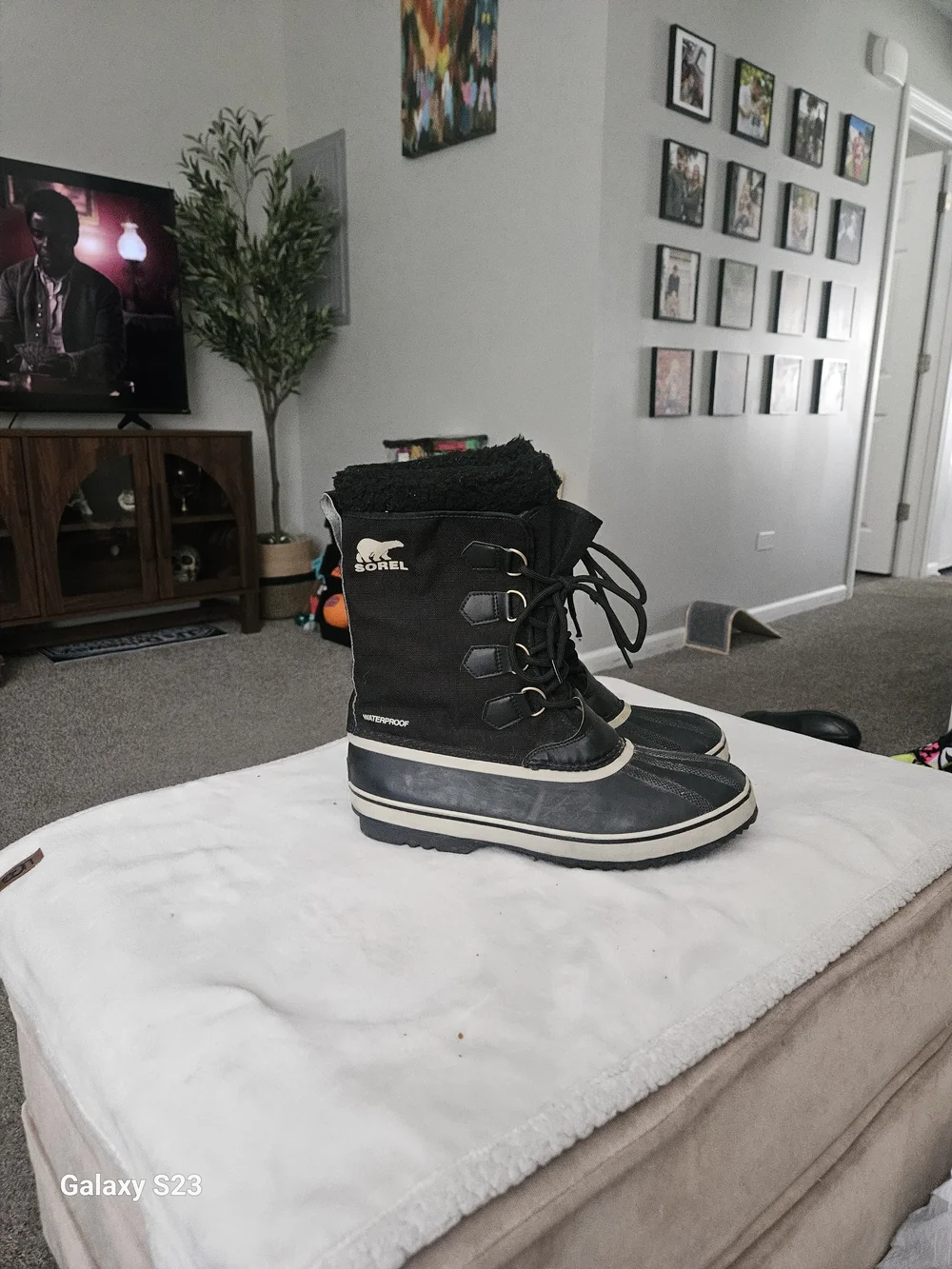 Sorel 1964 Pac Nylon Waterproof Snow Boots Men's Size 11.5 Black